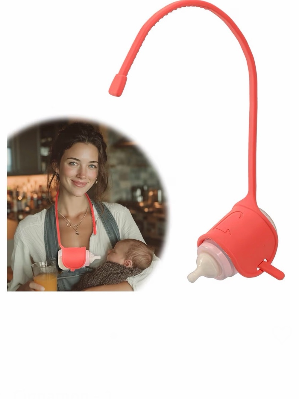 Canela Cane Parent👫-Assisted Hands ✋🤚-Free Baby👶🏻Bottle🍼Holder